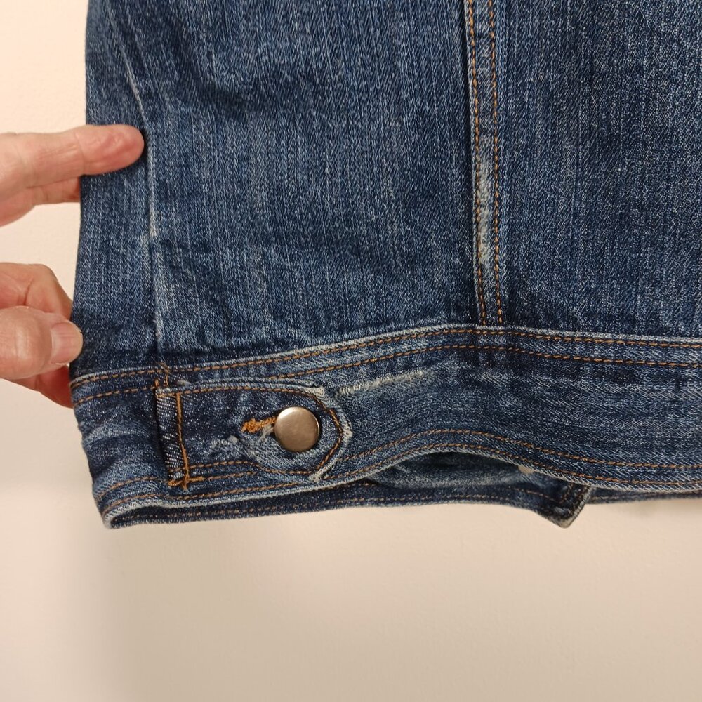 Denim Vest by Forever 21 Distressed Style Size Medium, Coastal Cowgirl, Western - Picture 9 of 16